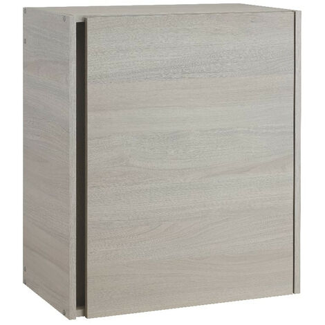 MODERNA Meuble haut URBAN 60 cm mélaminé 16 mm CHENE GRIS 1 porte 1 étagère