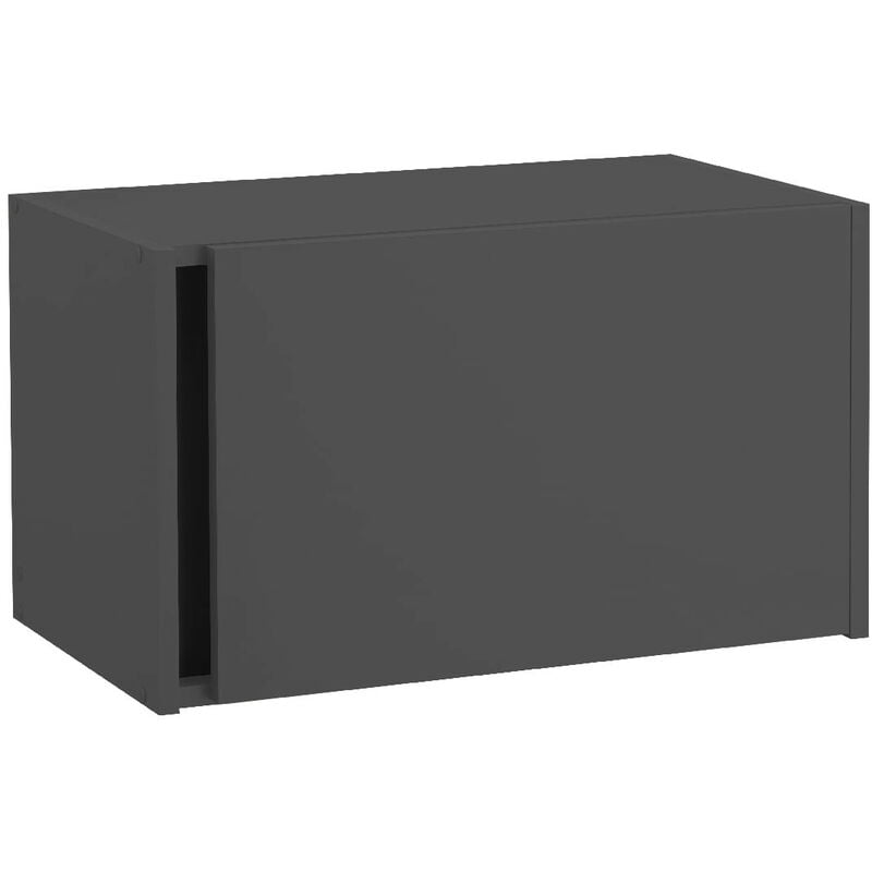 Meuble haut urban 60 cm mélaminé 16mm anthracite 1 abattant - Moderna