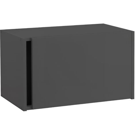 MODERNA Meuble haut URBAN 60 cm mélaminé 16mm ANTHRACITE 1 abattant