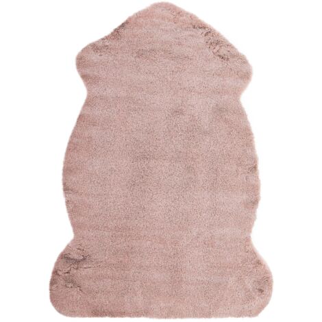 Moderna Pelliccia Sintetica di Coniglio Morbida 60 x 90 cm Color Rosa Undara