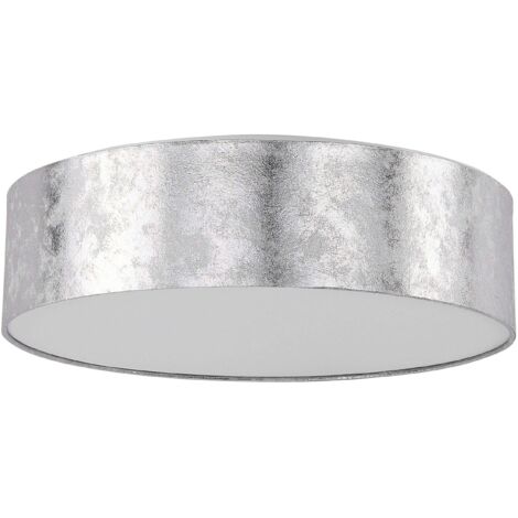 Moderna Plafoniera Rotonda Argento ø 45 cm Boho Cotone Sintetico Rena