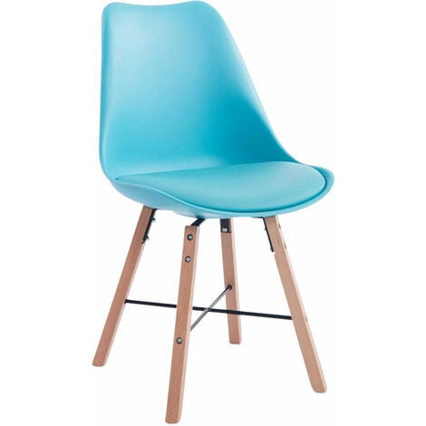 Sedia scandinava Eggos in polipropilene colorato con gambe in metallo