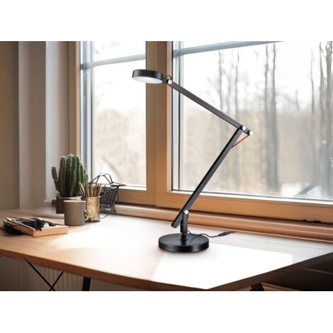 Moderne 4,5W LED Tischleuchte Büro Schalter Schwarz Licht Lampe TRIO 527920102