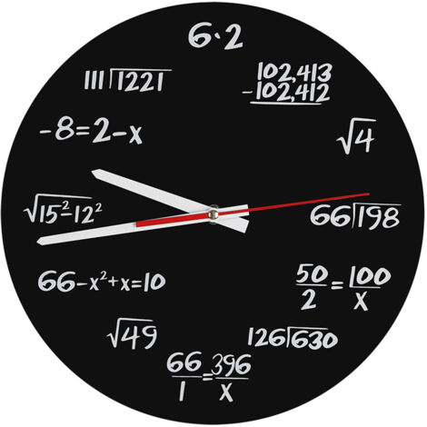 Moderne Acryl-Wanduhr im modernen Design – Mathematische Funktionen – Dekoration für Zuhause oder Büro