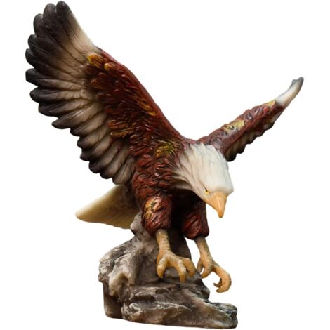 Moderne Aigle Figurine Sculpture Feng Shui Décoration Table Entrée Cadeau 18.5x12x17cm