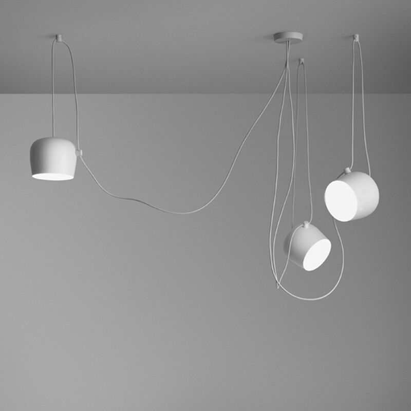 Moderne Aim Style 3 Lumière Suspension Lampe D'éclairage Décor De Bureau à Domicile # Blanc-Trois Tête (Blanc, 3 Têtes)