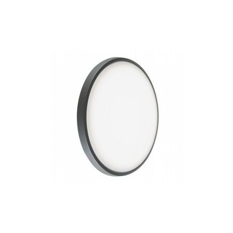 Moderne Aluminium-Deckenleuchte, opalweißer thermoplastischer Diffusor, 28W, 3700 Lumen, warmweißes Licht, IP65 Graphit
