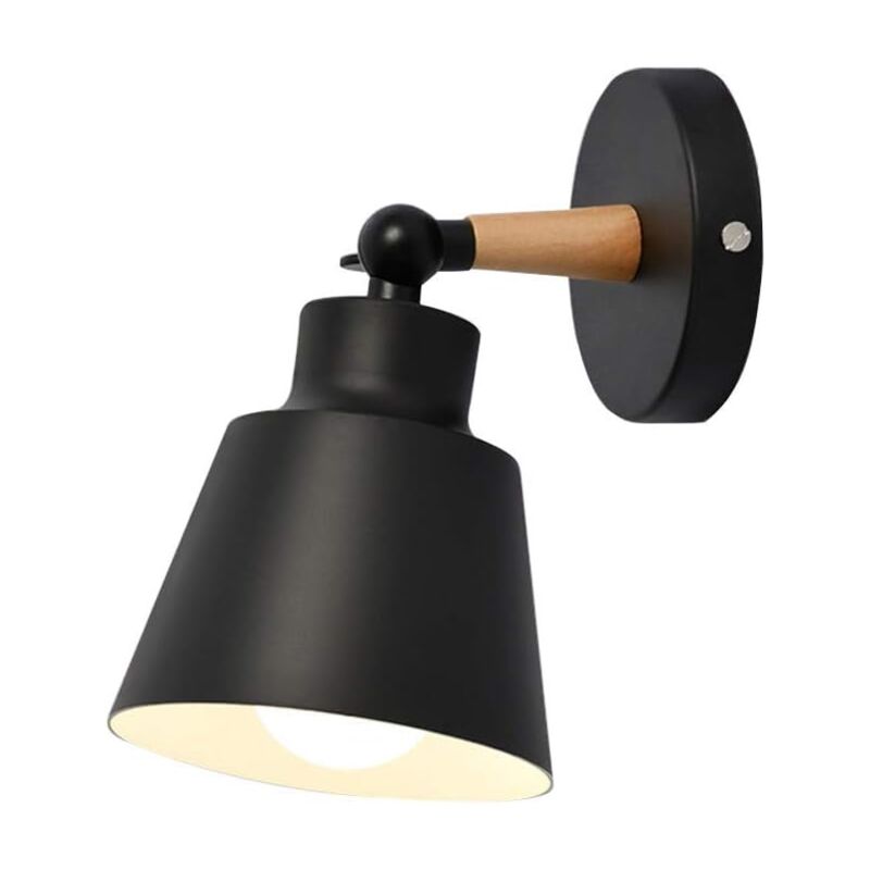 Applique Murale Moderne En Bois Lampe Murale Rétro Applique Murale Minimaliste Pour Chambre à Coucher, Chevet, Couloir,Bureau, Couloir E27 Noir Applique Murale Moderne En Bois Lampe Murale Rétro Applique Murale Minimaliste Pour Chambre à Coucher, Chevet, Couloir,Bureau, Couloir E27 Noir