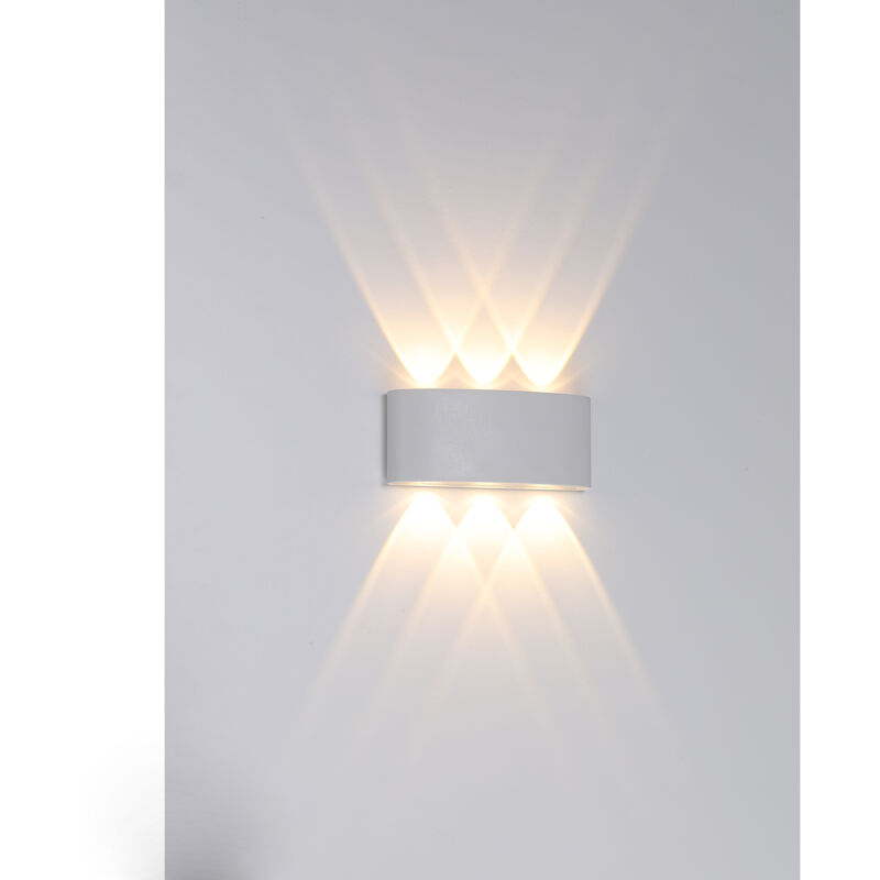 Moderne Applique Murale LED, 6W Lumière Blanc Chaud 3000K étanche IP65, Décorative Lumière pour Chambre Couloir Salon Escalier Hôtel Bar, Blanc Moderne Applique Murale LED, 6W Lumière Blanc Chaud 3000K étanche IP65, Décorative Lumière pour Chambre Couloir Salon Escalier Hôtel Bar, Blanc