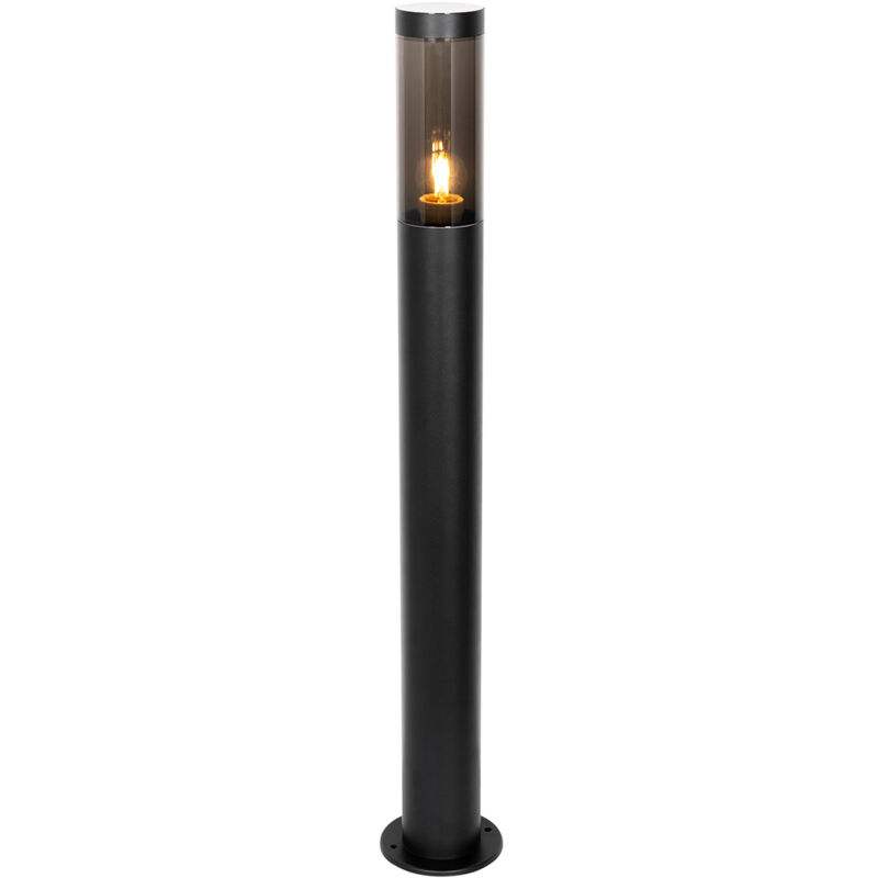 Qazqa Moderne Außen-mastleuchte Schwarz 110 Cm Ip44 - Rox