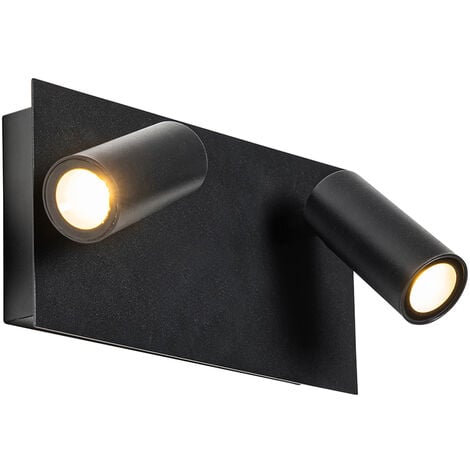Moderne Außenwandleuchte schwarz inkl. LED 2-flammig IP54 - Simon - Schwarz