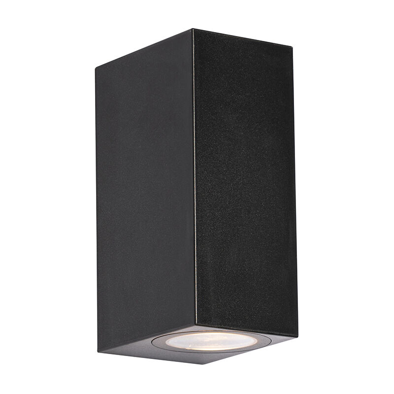 Qazqa Modern Outdoor Wall Light Black Plastic 2-light - Baleno