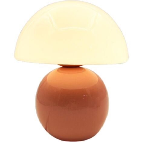 Moderne Cottage Accent Lampes de Table H21cm D19cm 3 Couleurs Rose Céramique Champignon Dôme Ombre Pour Chambre Salon Maison Maison Chevet Table de Chevet Bureau Famille