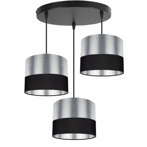 MODERNE DECKENHÄNGELAMPE, CHROM-LAMPENSCHIRM, LED