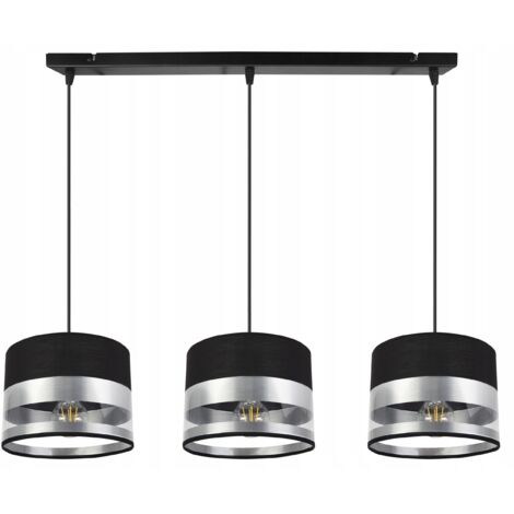 MODERNE DECKENHÄNGELAMPE CHROM LED LAMPENSCHIRM