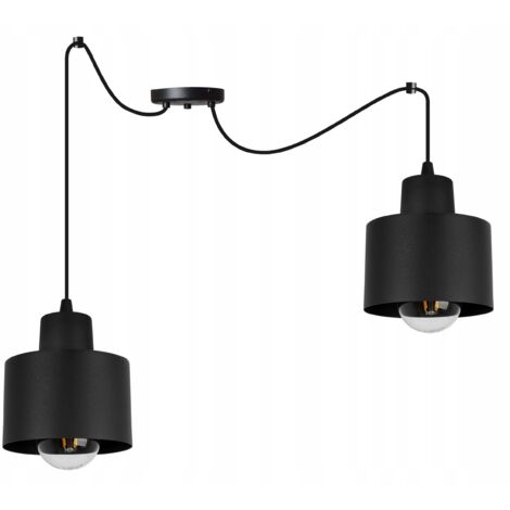 MODERNE DECKENHÄNGELAMPE SCHWARZE LED-LAMPE