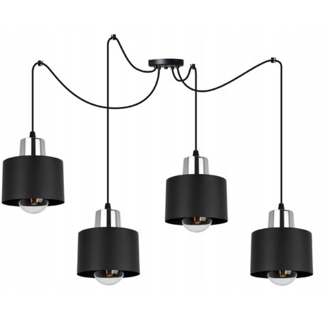MODERNE DECKENHÄNGELAMPE SCHWARZE LED-LAMPE