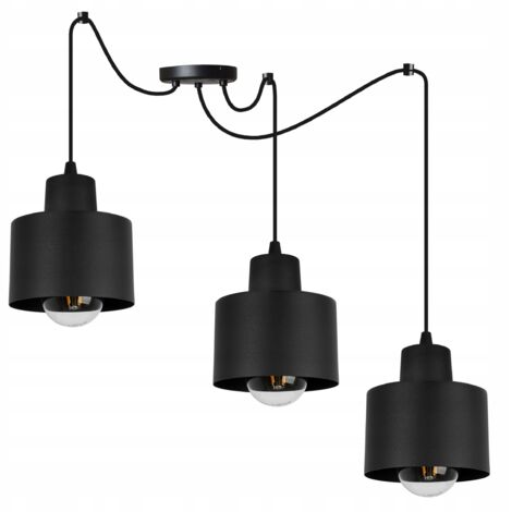 MODERNE DECKENHÄNGELAMPE SCHWARZE LED-LAMPE
