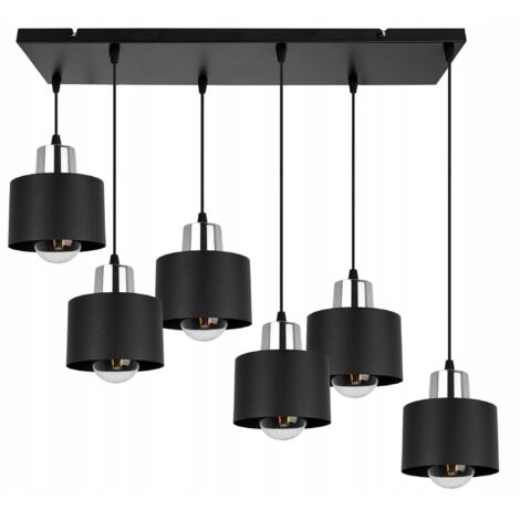 MODERNE DECKENHÄNGELAMPE SCHWARZE LED-LAMPE