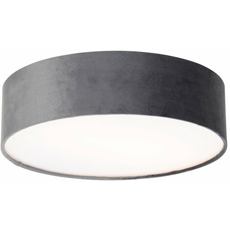 Moderne Deckenlampe grau 40 cm mit goldener Innenausstattung - Drum