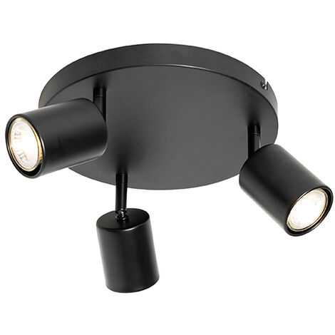Moderne Deckenlampe schwarz verstellbar rund 3 Lichter - Java