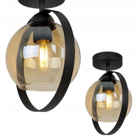 MODERNE DECKENLEUCHTE GLASRING HONIG