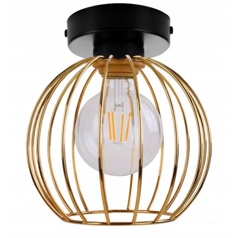 MODERNE DECKENLEUCHTE GOLDENE DRAHTLAMPE LED