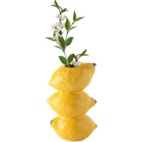 Moderne dekorative Zitronenvase aus Keramik für Zuhause