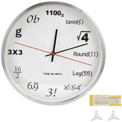 Moderne digitale Wanduhr im modernen Design für Wohnzimmer, Büro, Schlafzimmer, Café, Bar – Silber