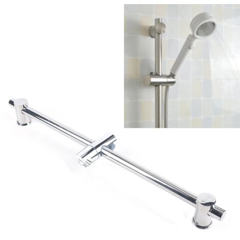 Moderne Duschstange "unkaputtbar" aus Edelstahl 304. Wandfixierung flexibel