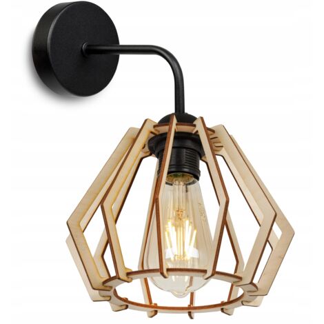 MODERNE EINZIGARTIGE HOLZ-LED-WANDLAMPE