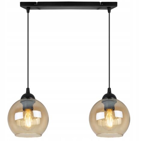 MODERNE ELEGANTE HÄNGELAMPE MIT GLASKUGELN