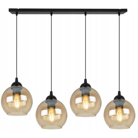 MODERNE ELEGANTE HÄNGELAMPE MIT GLASKUGELN
