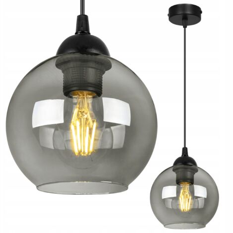 MODERNE ELEGANTE HÄNGELAMPE MIT GLASKUGELN