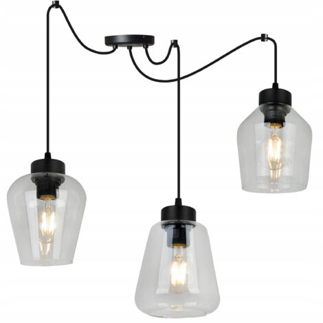 MODERNE ELEGANTE HÄNGELAMPE MIT GLASSCHIRM