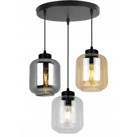 MODERNE ELEGANTE HÄNGELAMPE MIT GLASSCHIRM