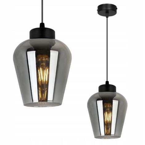 MODERNE ELEGANTE HÄNGELAMPE MIT GLASSCHIRM