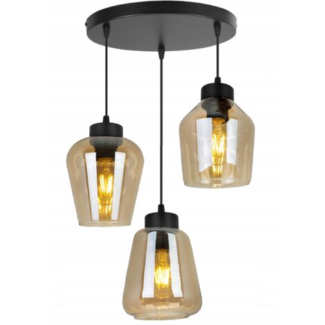 MODERNE ELEGANTE HÄNGELAMPE MIT GLASSCHIRM