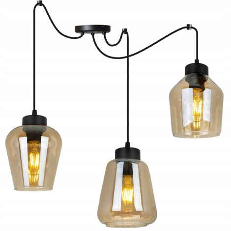 MODERNE ELEGANTE HÄNGELAMPE MIT GLASSCHIRM