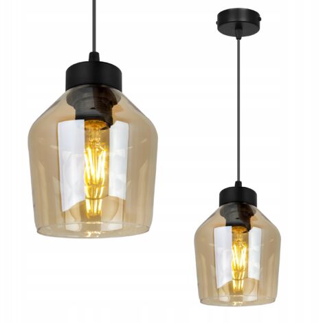 MODERNE ELEGANTE HÄNGELAMPE MIT GLASSCHIRM