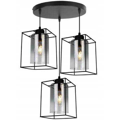 MODERNE ELEGANTE HÄNGELAMPE MIT GLASSCHIRM