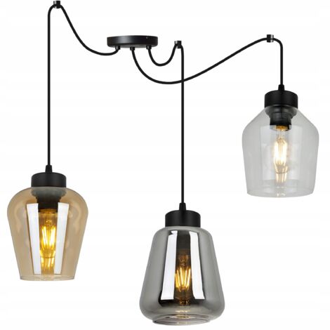 MODERNE ELEGANTE HÄNGELAMPE MIT GLASSCHIRM