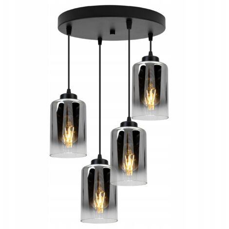 MODERNE ELEGANTE HÄNGELAMPE MIT GLASSCHIRM