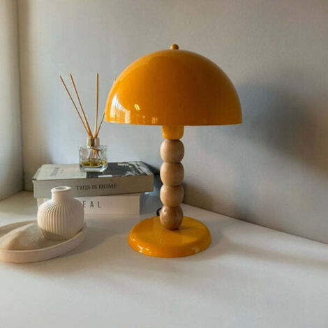 Moderne Gelb Tischlampe, Wohnbeleuchtung, Metallkopfteil, Nachttischlampe, Leselampe