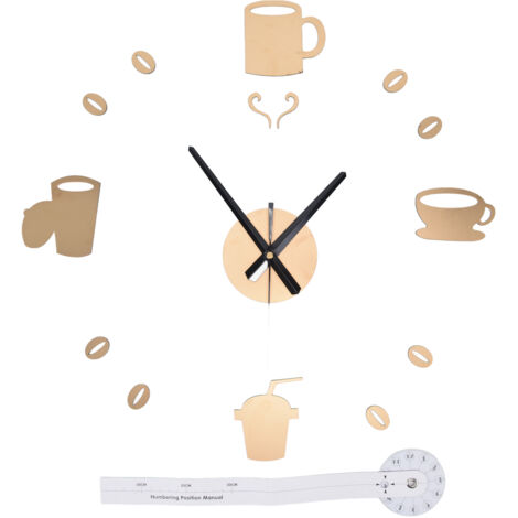 Moderne, geräuschlose, rahmenlose DIY-Wanduhr zum Selberbauen für Wohnzimmer, Büro, Heimdekoration