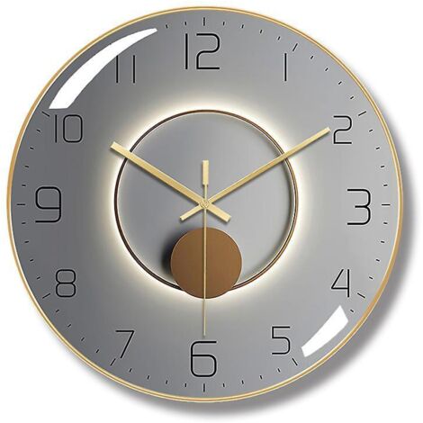 Moderne, geräuschlose Wanduhr Modell B, 30 cm Durchmesser, geeignet für Wohnzimmer, Büro, Schlafzimmer, Küche