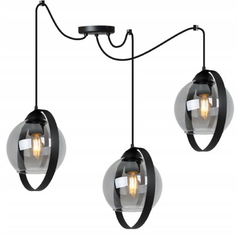 MODERNE GLASRING-SPINNEN-HÄNGELAMPE