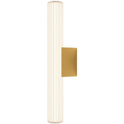 Moderne goldene Wandleuchte, Glasröhre mit Linien, 45 cm IP44, LED mit variabler Farbe, 8W LINEA Light Prestige