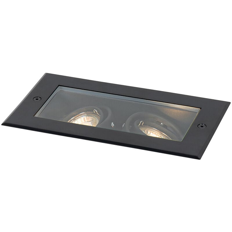 Modern ground spotlight black 2-light adjustable IP65 - Oneon - Black