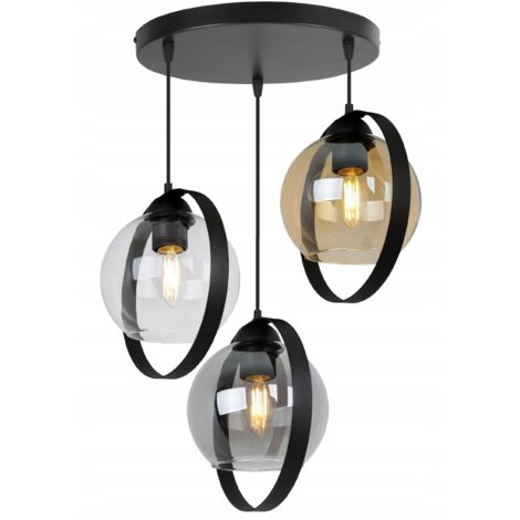 MODERNE HÄNGELAMPE MIT GLASSCHIRMRINGEN